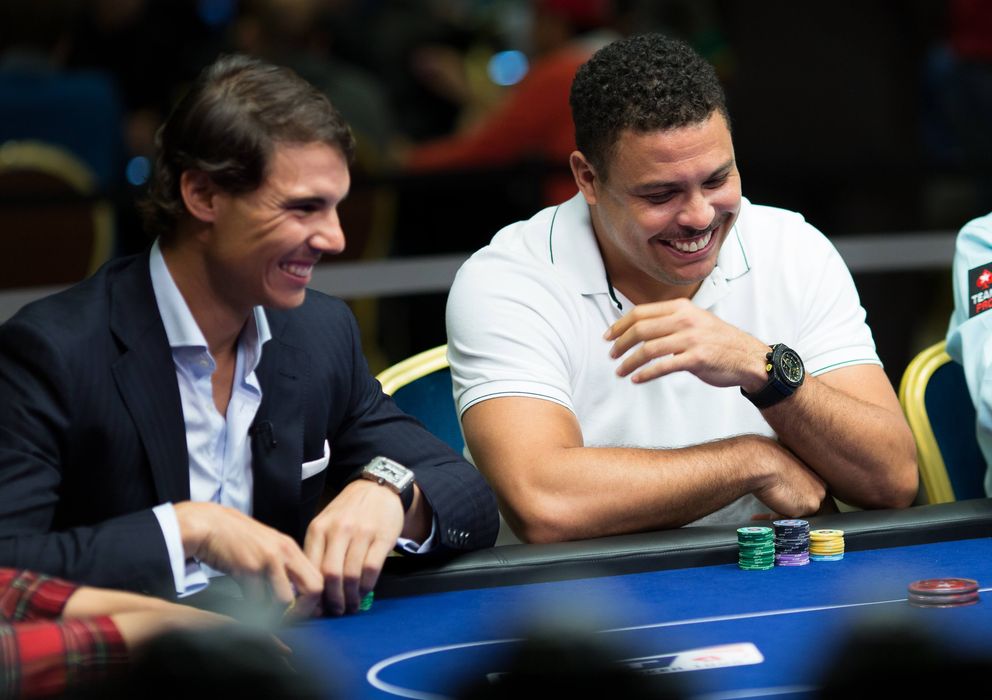 Foto: Rafa Nadal y Ronaldo, jugando una partida de póquer (PokerStars)