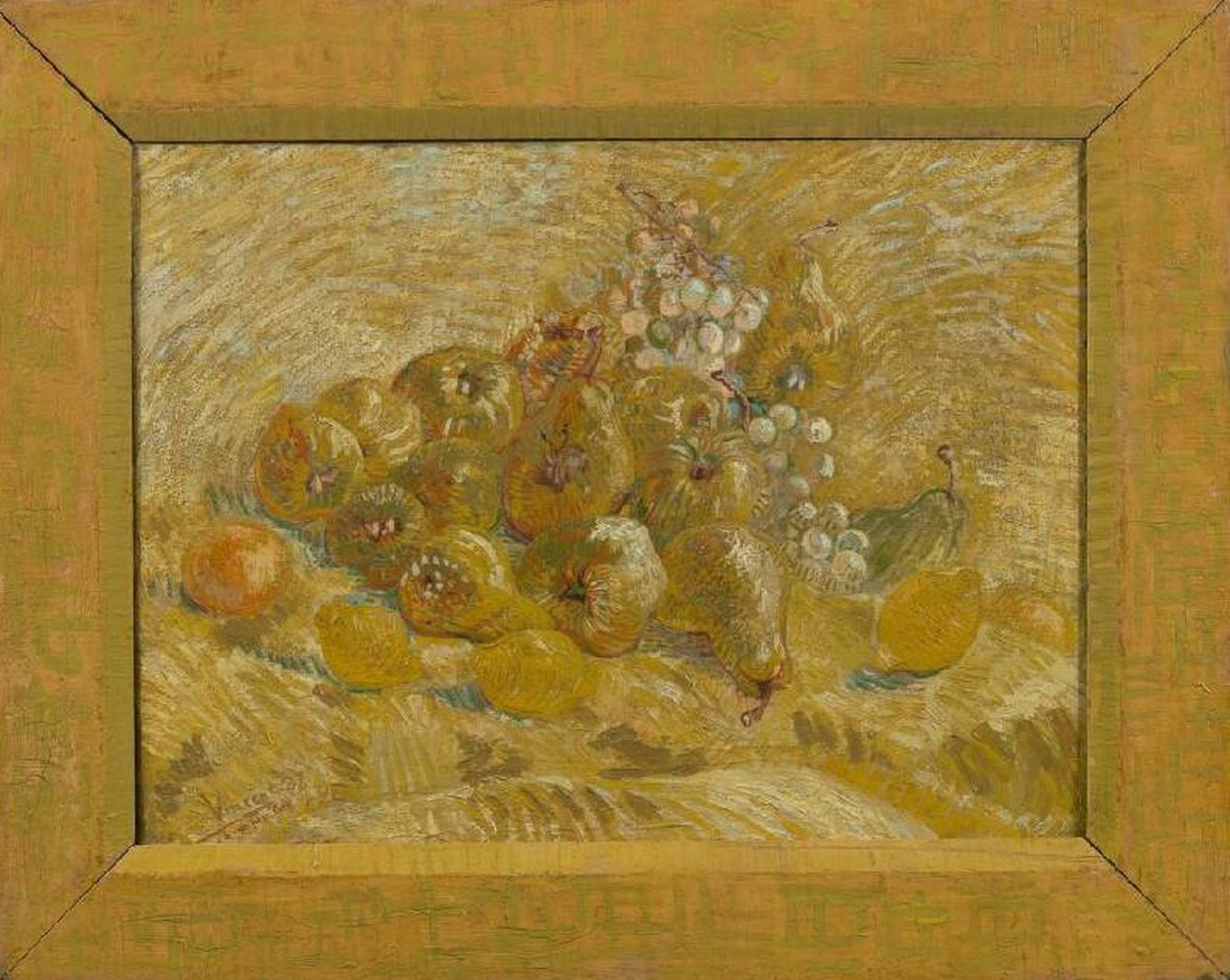 'Membrillos, limones, peras y uvas', pintado por Vincent van Gogh en 1887. MUSEO VAN GOGH
