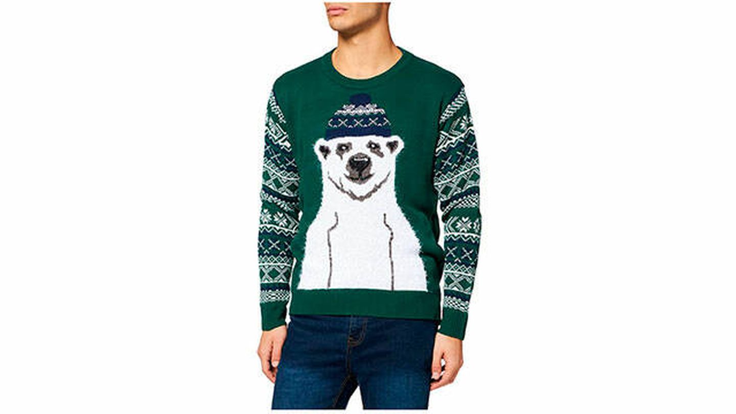 Suéter de Navidad para hombre con un oso
