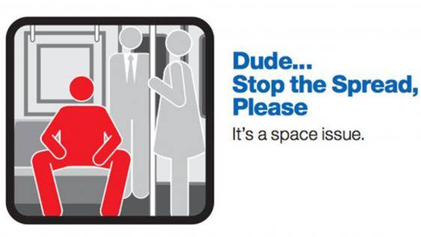 Ejemplo del cartel que lleva el metro de Nueva York.