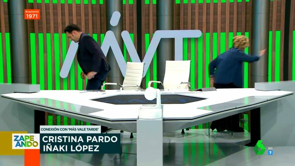 El tremendo susto de Cristina Pardo e Iñaki López por un error en 'Más vale tarde'