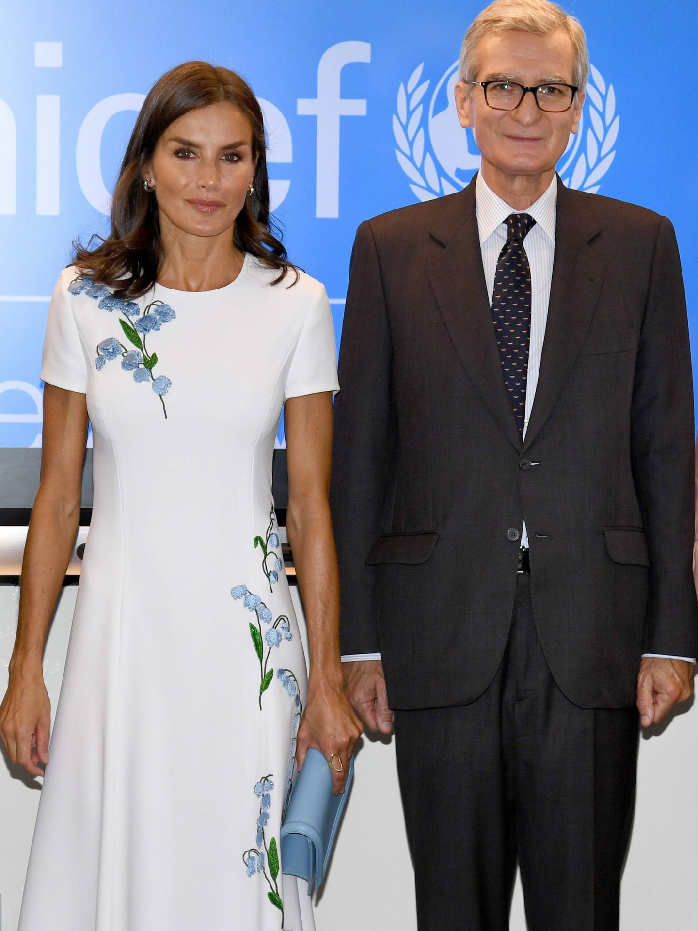 Doña Letizia, con el embajador en Estados Unidos. (CP)