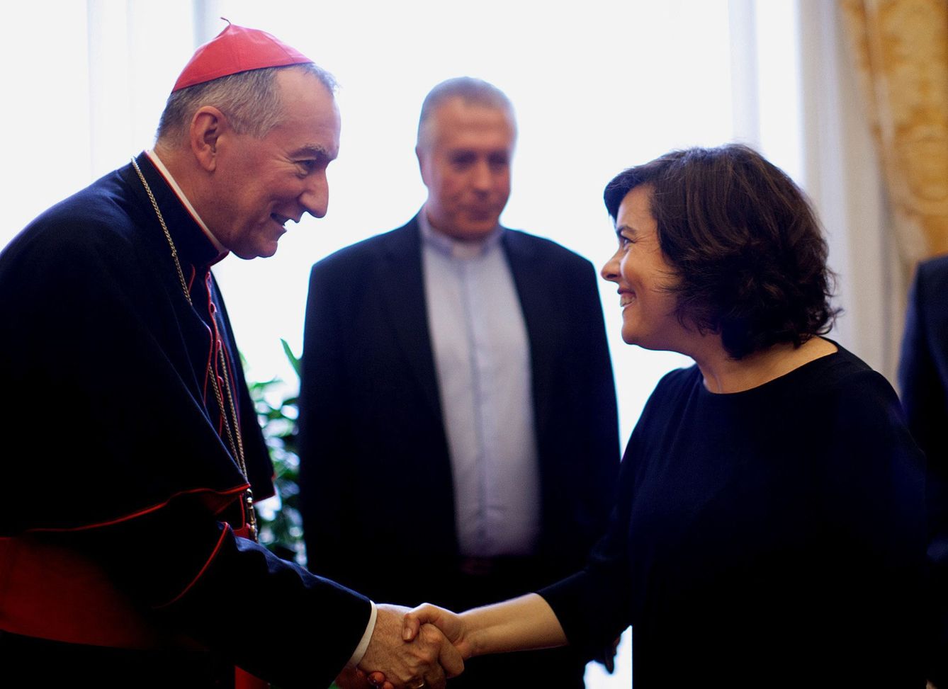 Visita de Soraya Sáenz de Santamaría al Vaticano. (EFE)
