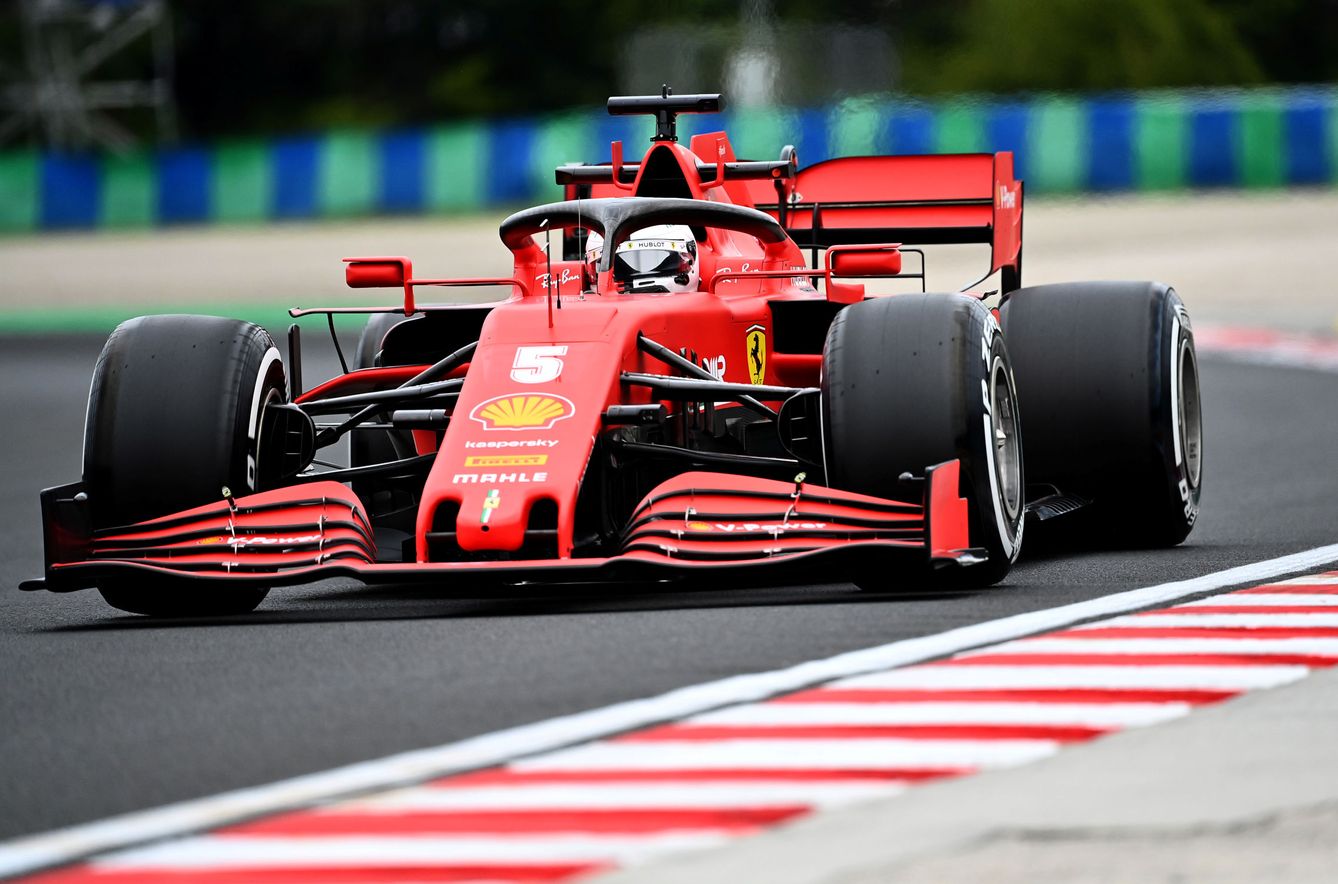 Sebastian Vettel durante los entrenamientos del GP de Hungría. (Reuters)