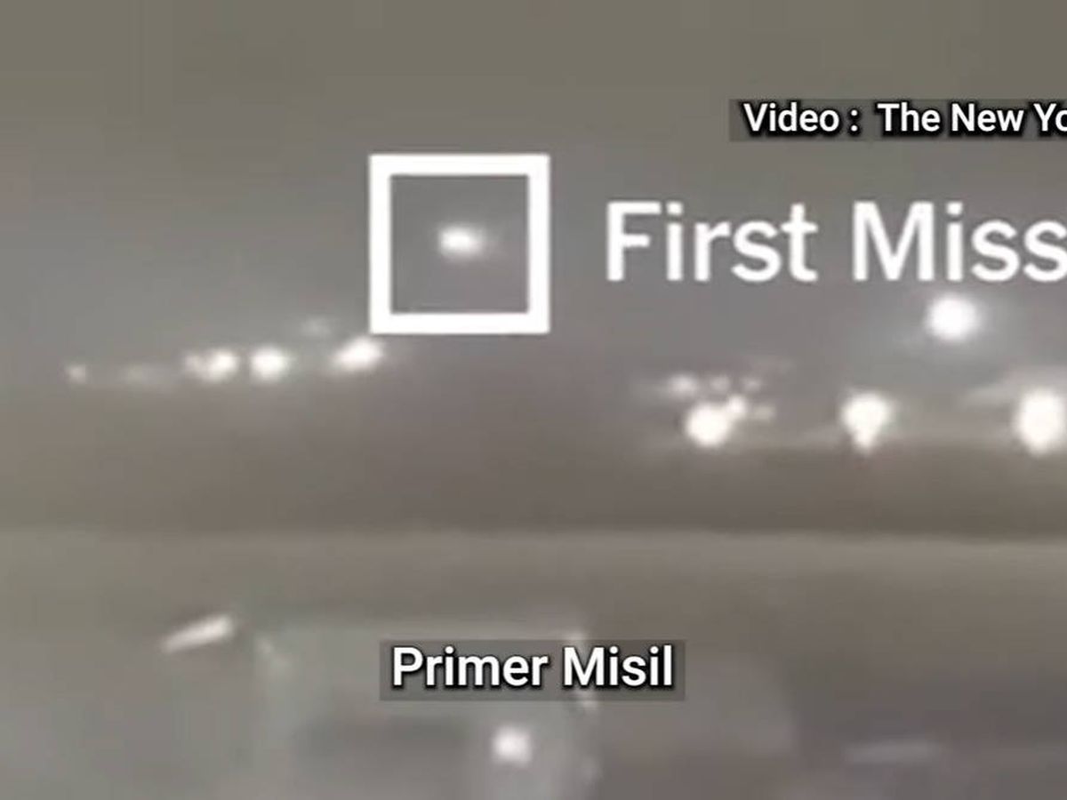 Foto: En el vídeo verificado por The New York Times se ven los dos misiles lanzados en apenas 23 segundos (Foto: YouTube)
