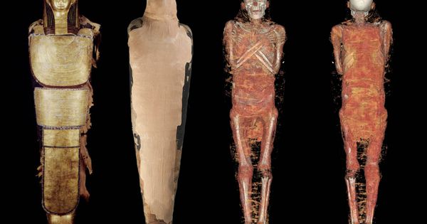 Foto: Reconstrucción tridimensional de la momia de Nespamedu (QuirónSalud/MAN)
