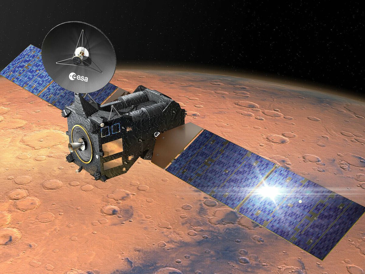 Foto: El ExoMars Trace Gas Orbiter de la ESA y Roscosmos. (ESA)