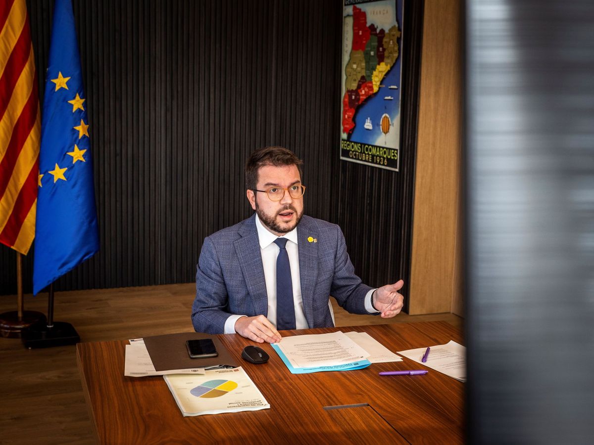 Foto: El vicepresidente y presidente en funciones del Gobierno catalán, Pere Aragonès. (EFE)