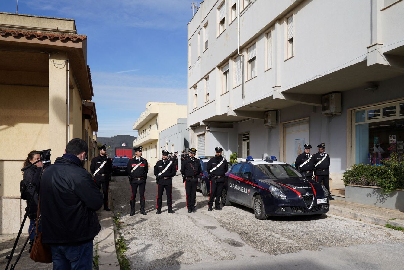 Imagen de la detención del capo Messina. (Reuters)