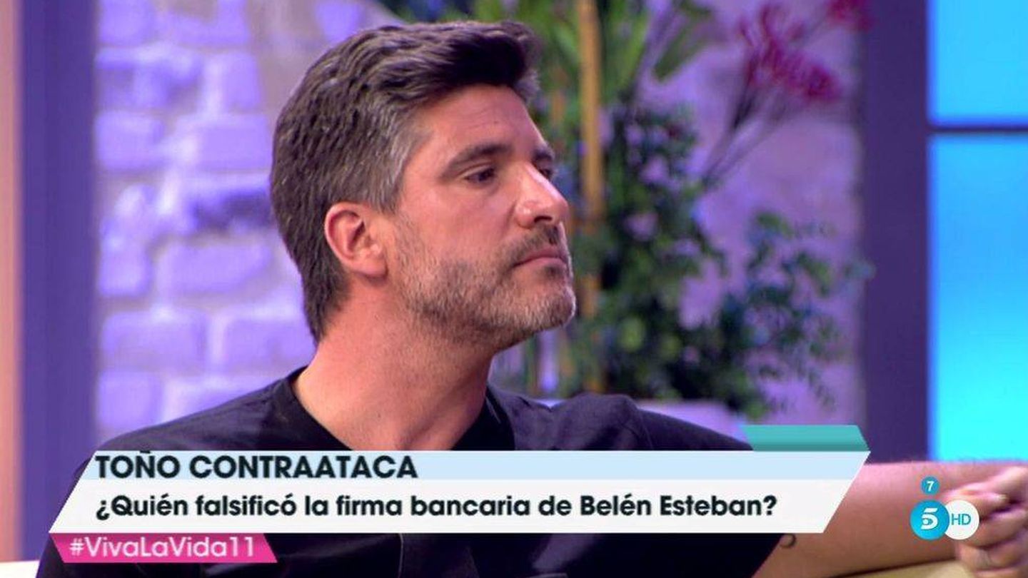 Toño Sanchís respondió a Belén Esteban en 'Viva la vida'. (Telecinco)