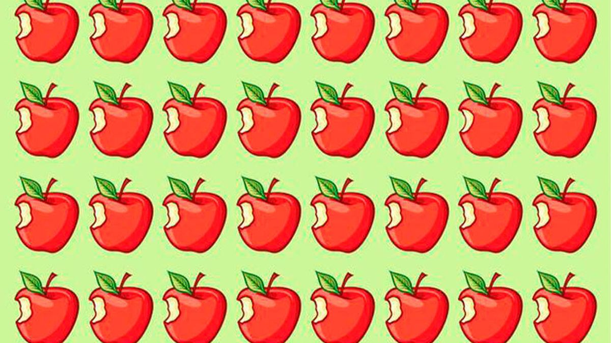 Acertijo visual: encuentra la manzana distinta en menos de 10 segundos