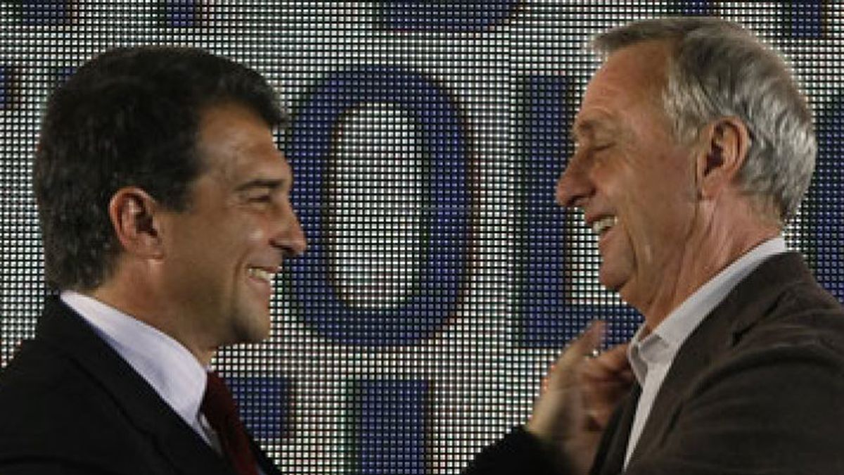 Cruyff defiende a Laporta: "El club está mejor de lo que estaba cuando entró"