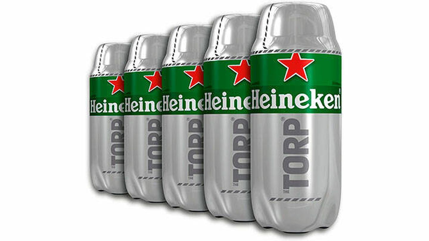 Caja de 5 Torps de cerveza Heineken