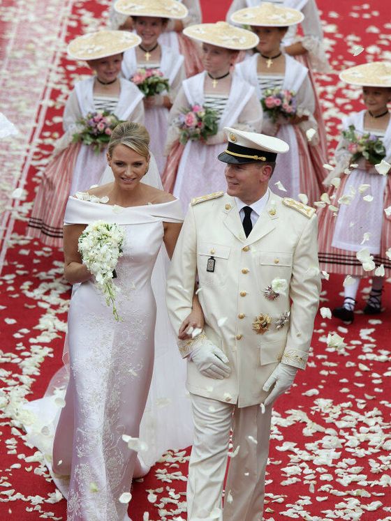 Charlène de Mónaco y el príncipe Alberto, recién casados. (Getty Images)