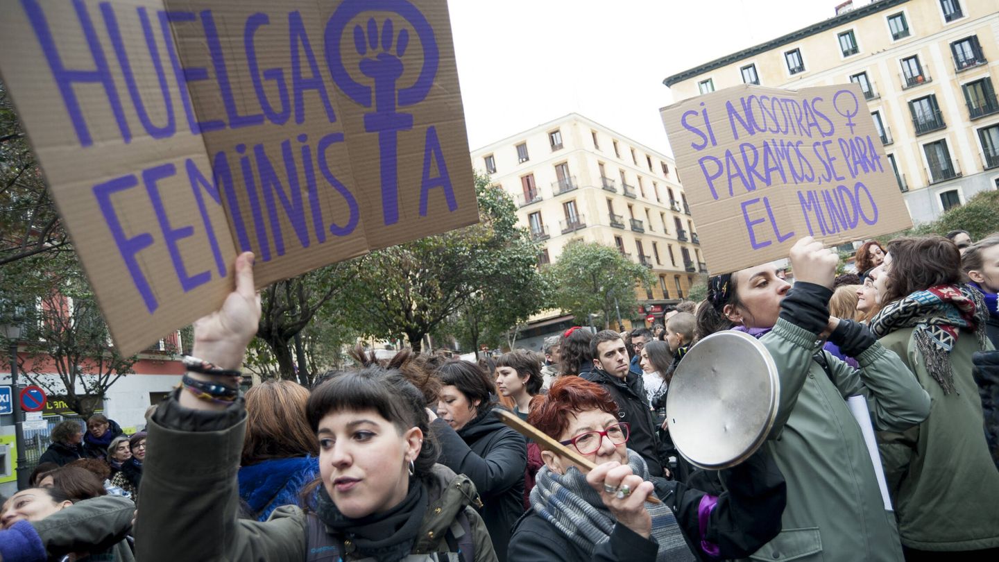 Manifestación por el Día de la Mujer en Madrid, 2018. (Getty/Juan Naharro Gimenez)