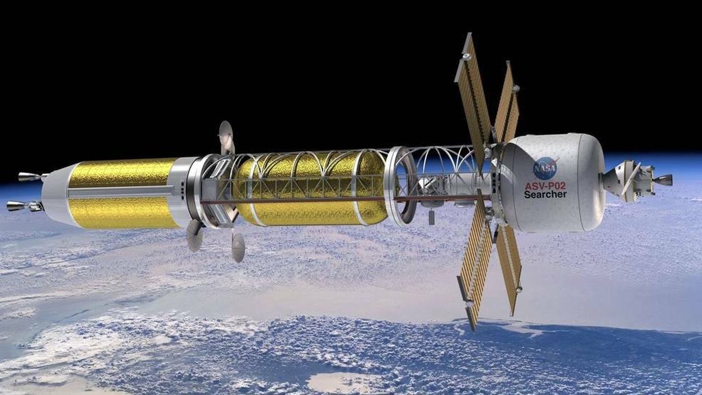 Concepto de nave termonuclear de la NASA. (NASA)