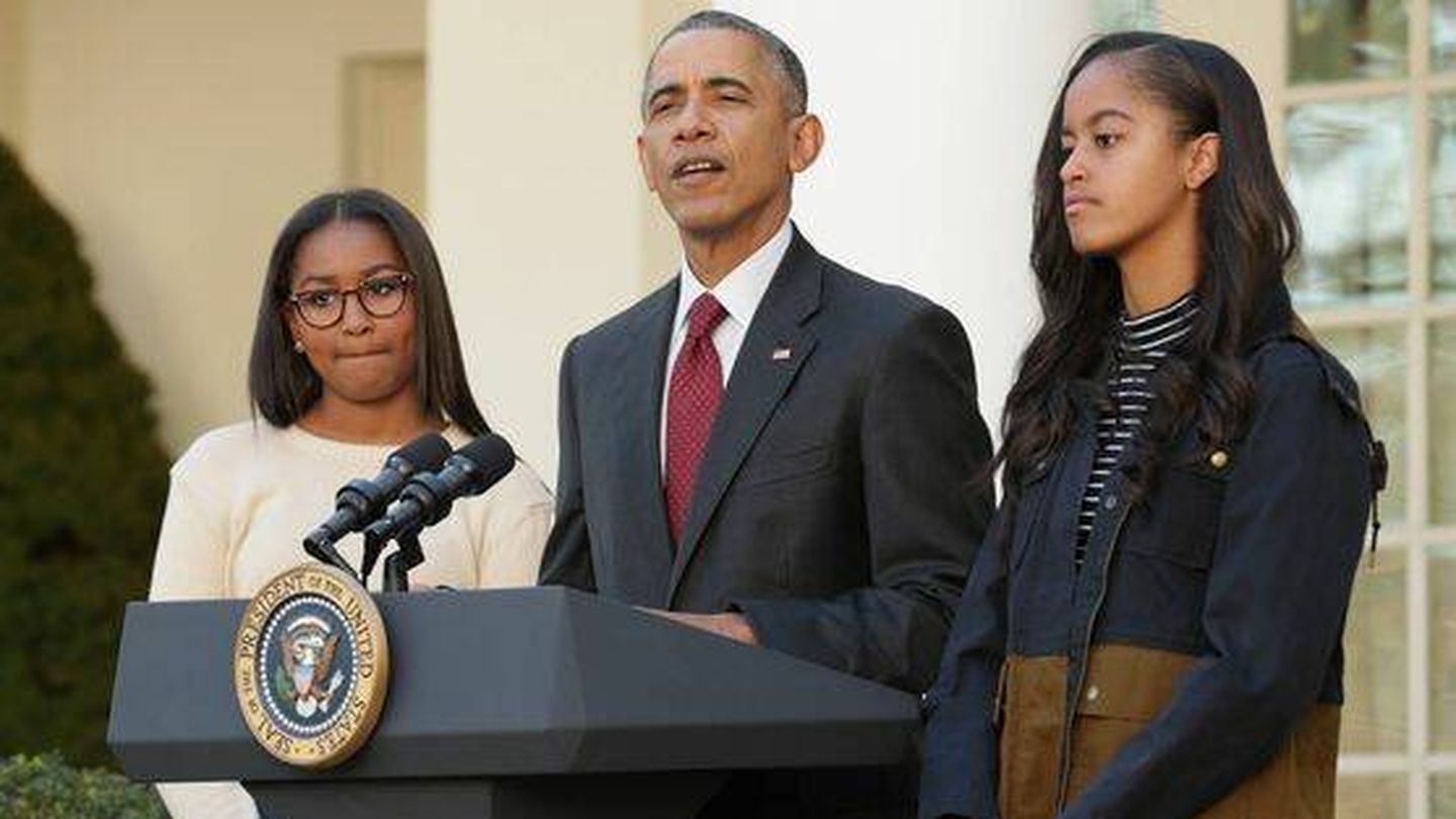 Barack Obama y sus hijas, en una imagen de archivo. (Getty/Chip Somodevilla)