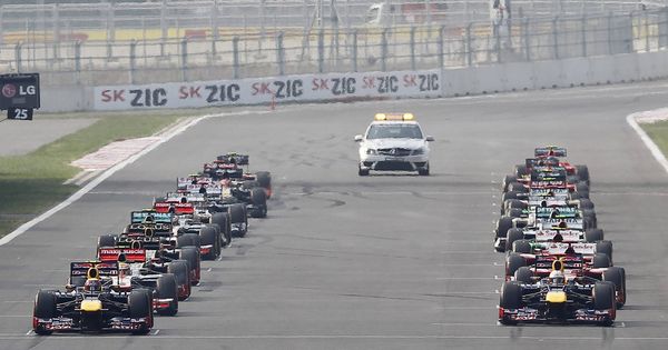 Foto: Parrilla de salida en la carrera del Gran Premio de Corea de 2012. (EFE)