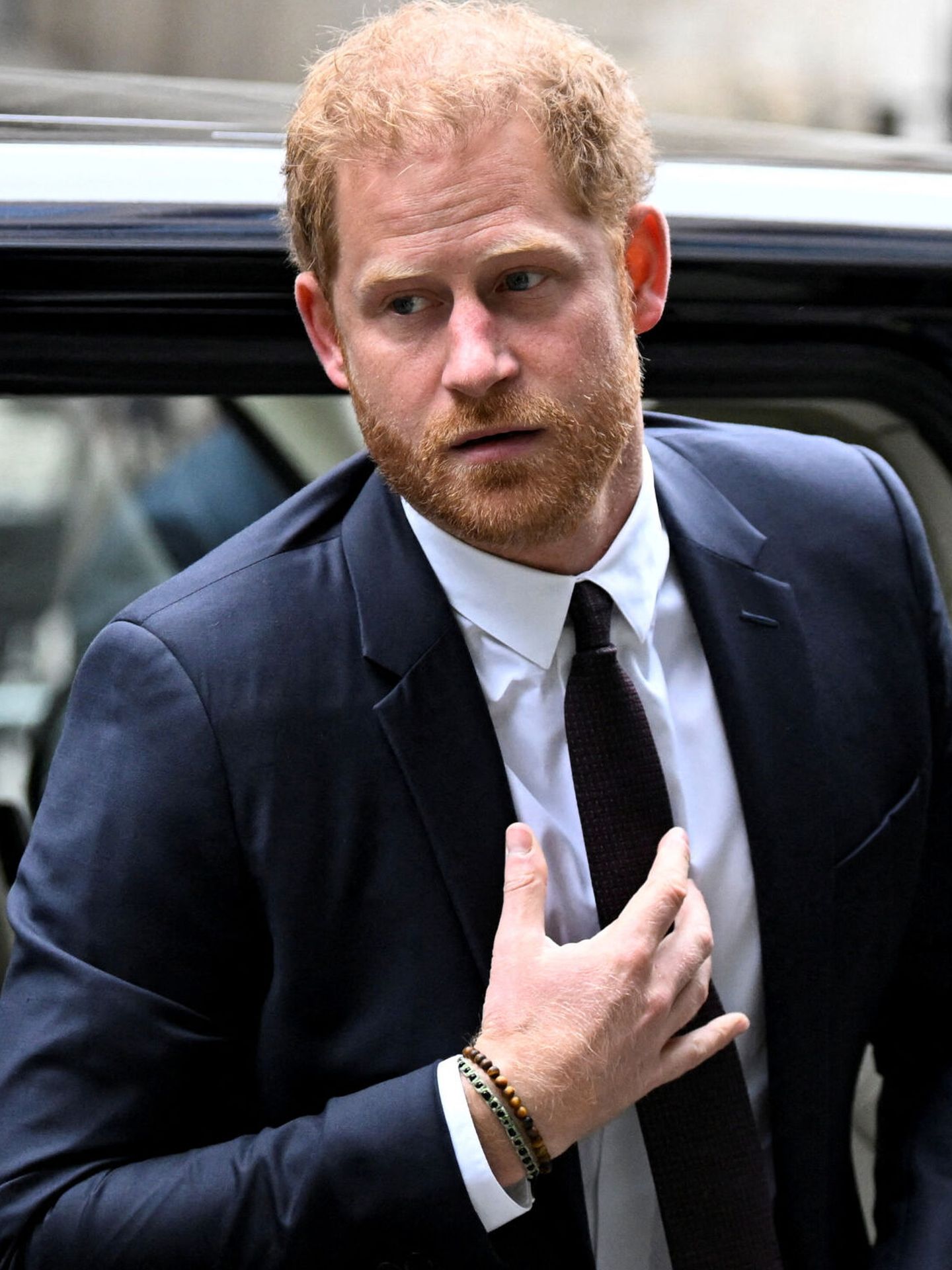 El príncipe Harry, a su llegada a la corte en el juicio contra el 'Daily Mail'. (Reuters/Toby Melville)