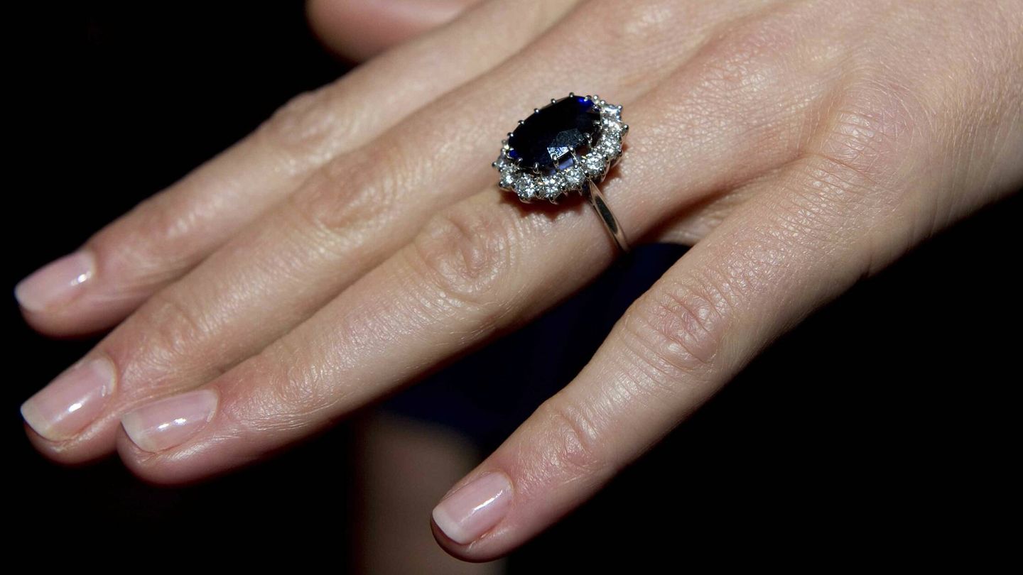 El anillo de compromiso de Kate Middleton. (Getty)