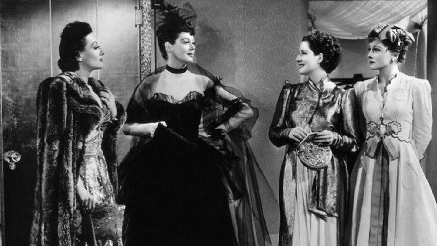 Joan Crawford, Rosalinda Russell, Norma Shearer y Joan Fontaine en una escena de la película 'Las mujeres', de 1939