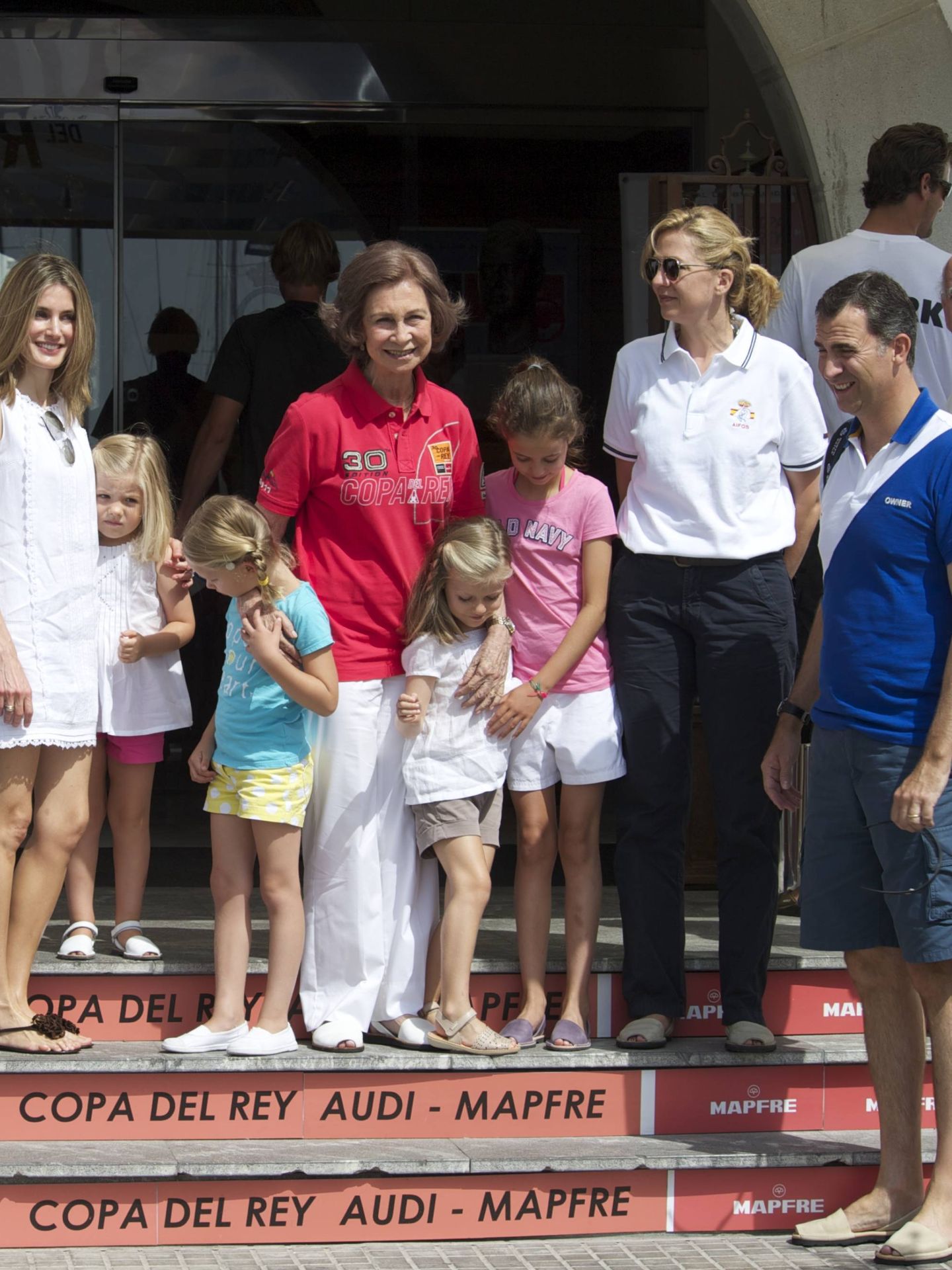 La infanta Cristina, en una de las últimas vacaciones que compartió en Mallorca con los Reyes. (Getty)