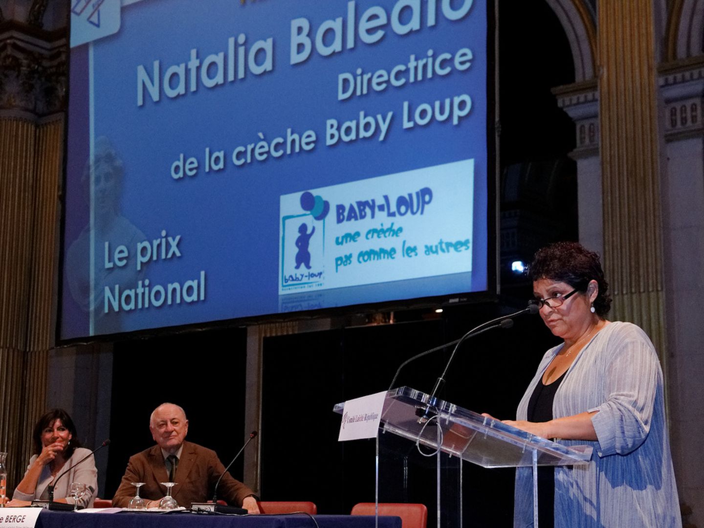 La directora de guardería Natalia Baleato durante una conferencia. 