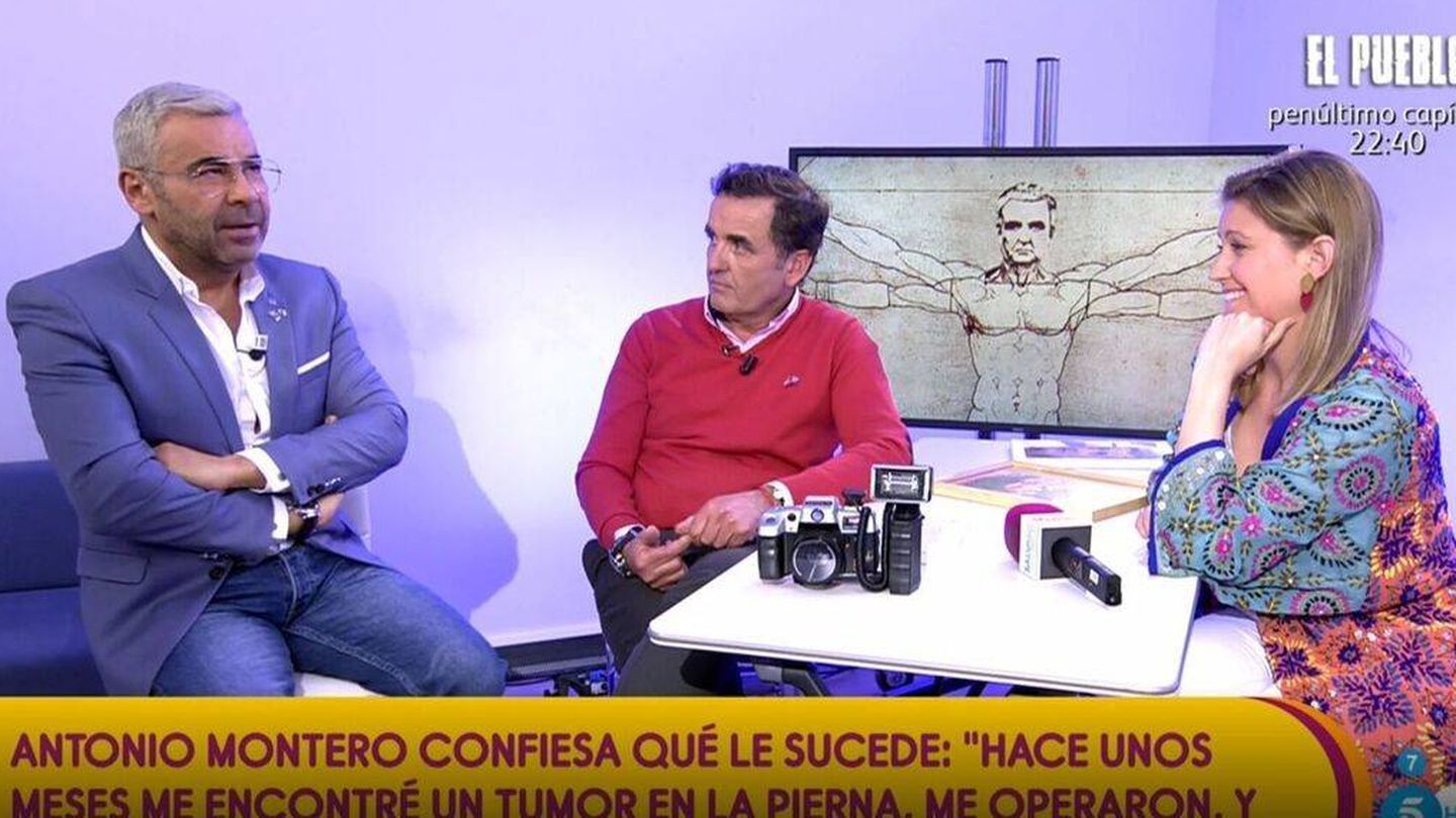 Jorge Javier, Antonio Montero y Cristina Soria, en 'Sálvame'. (Telecinco)