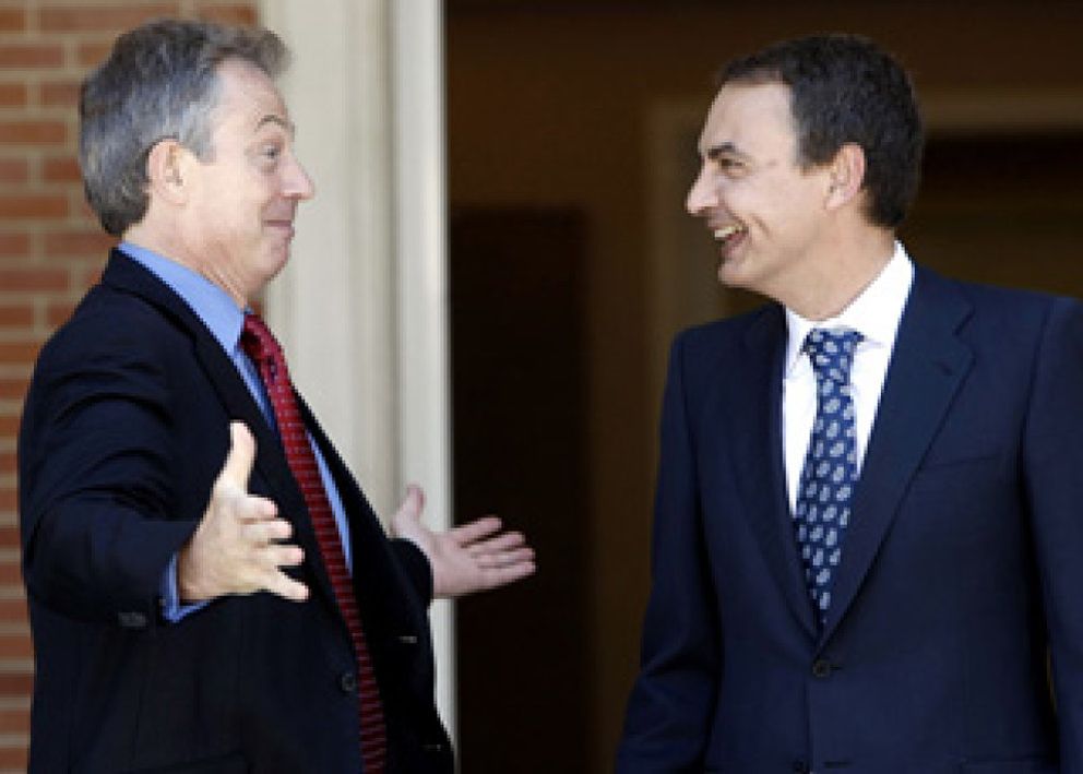 Foto: Blair elogia ante Zapatero la interlocución de España para resolver el conflicto de Oriente Medio
