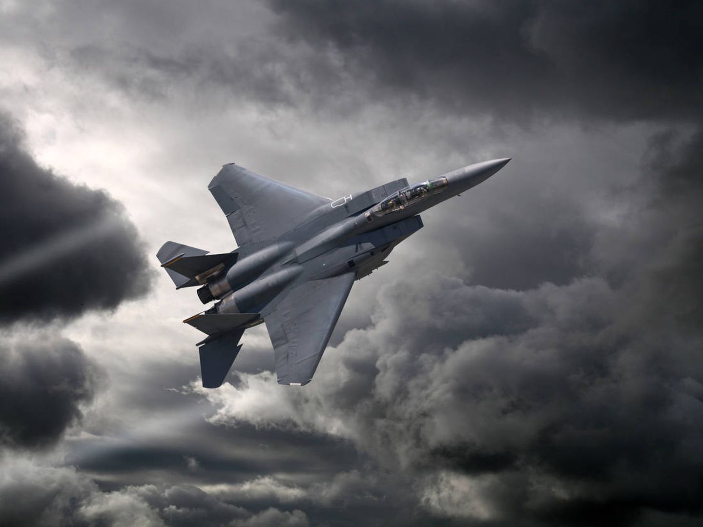 Un avión de combate estadounidense surca los cielos. (iStock)