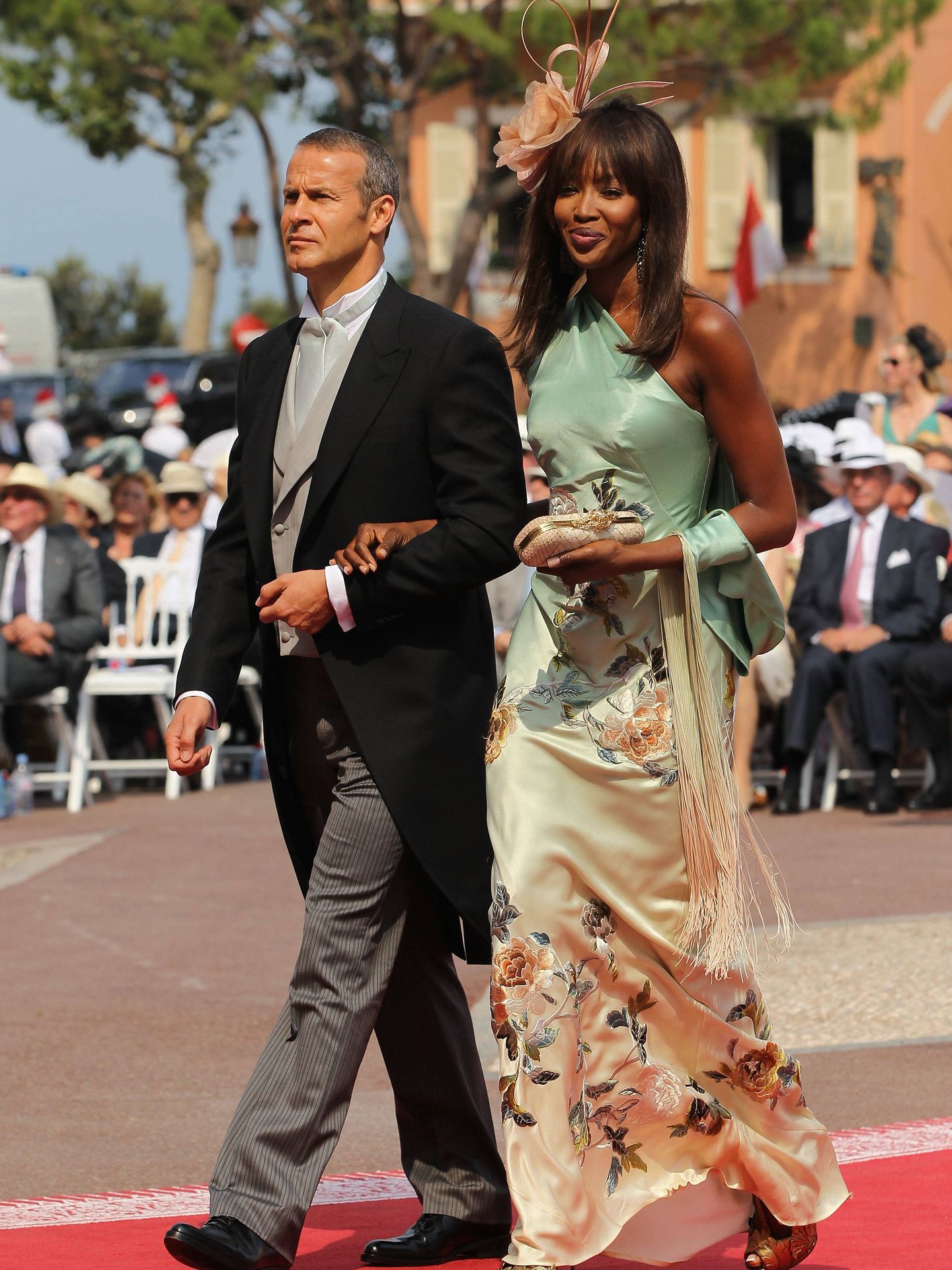  Vladislav Doronin y Naomi Campbell, en la boda de Alberto de Mónaco. (Getty)