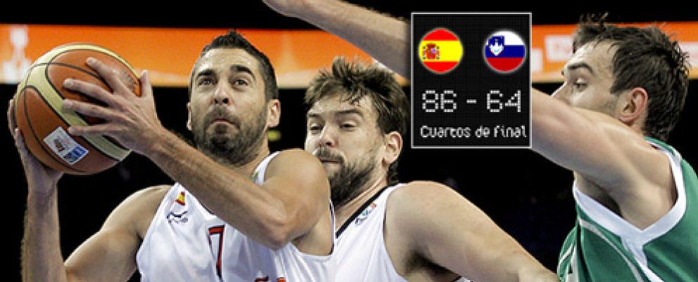 Foto: Un espectacular tercer cuarto comandado por Navarro lleva a España a semifinales