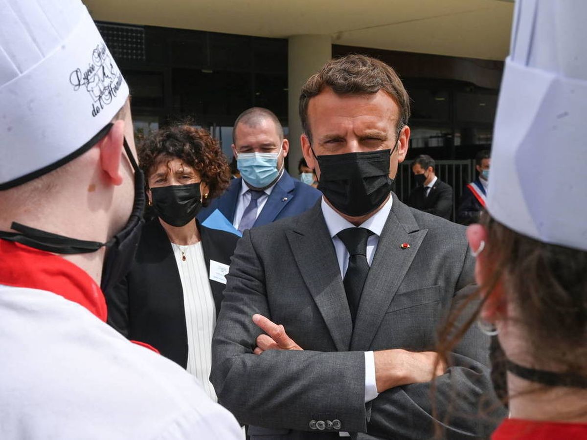 Foto: El presidente de Francia, Emmanuel Macron, antes del incidente.