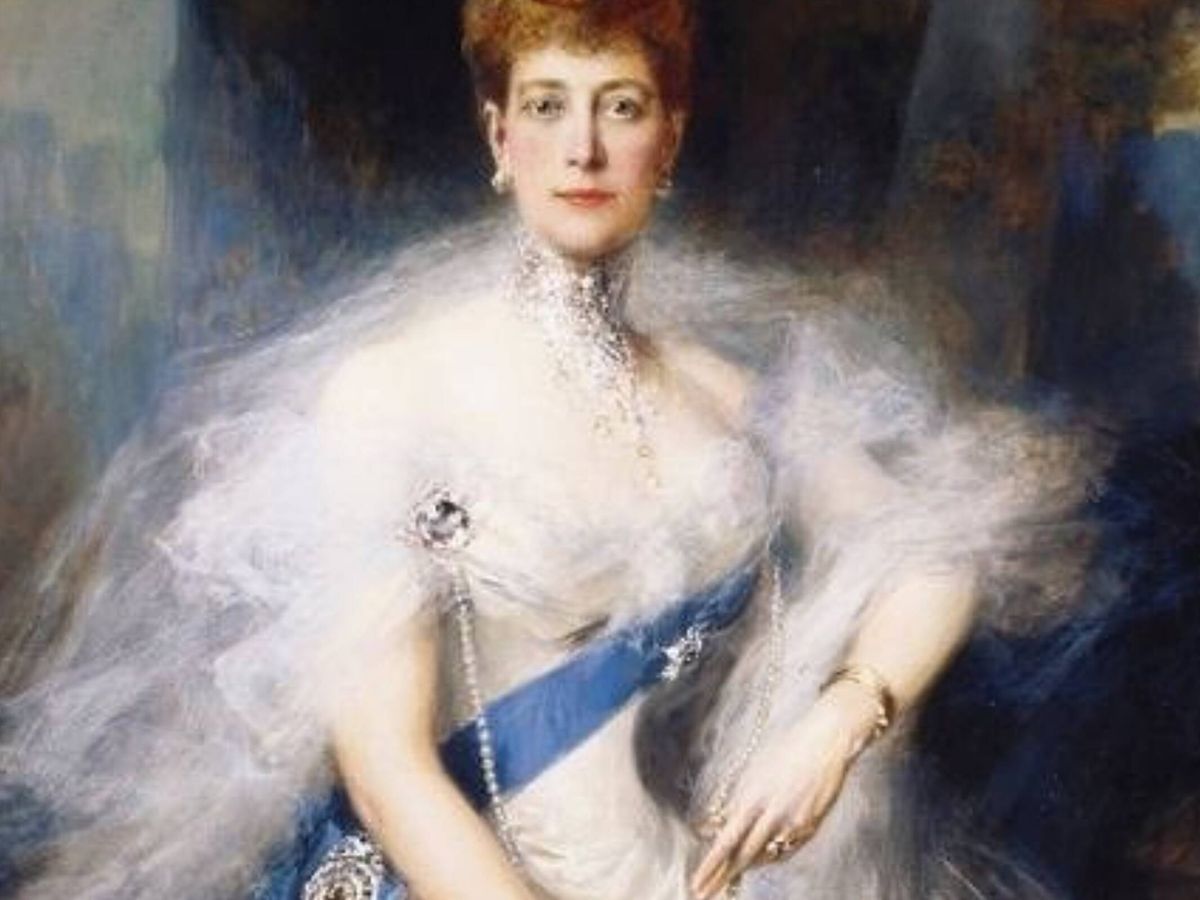 Foto: La reina consorte Alexandra de Inglaterra, en un retrato de François Flameng. (The Royal Collection Trust)