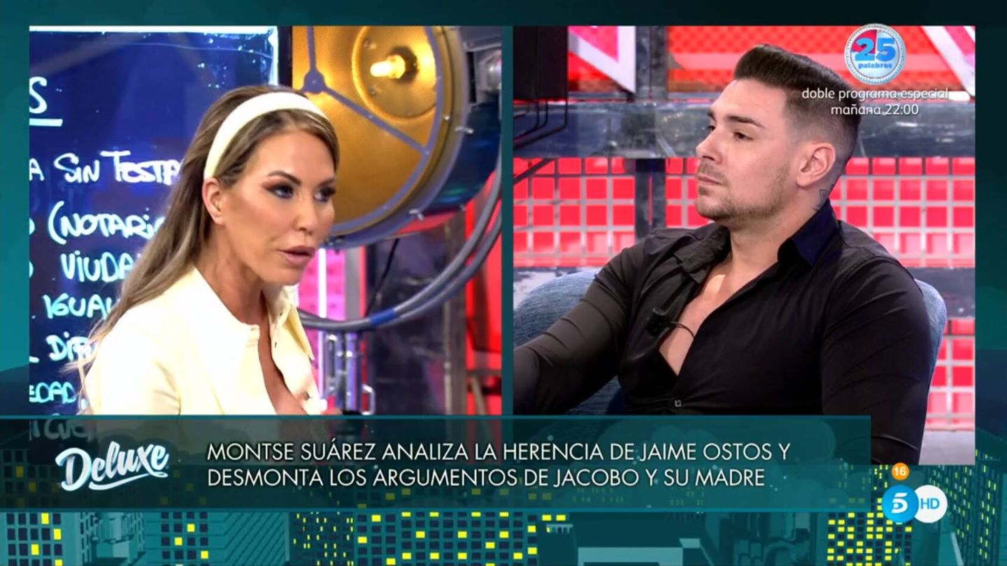 Montse Suárez y Jacobo Ostos, en 'Deluxe'. (Mediaset)