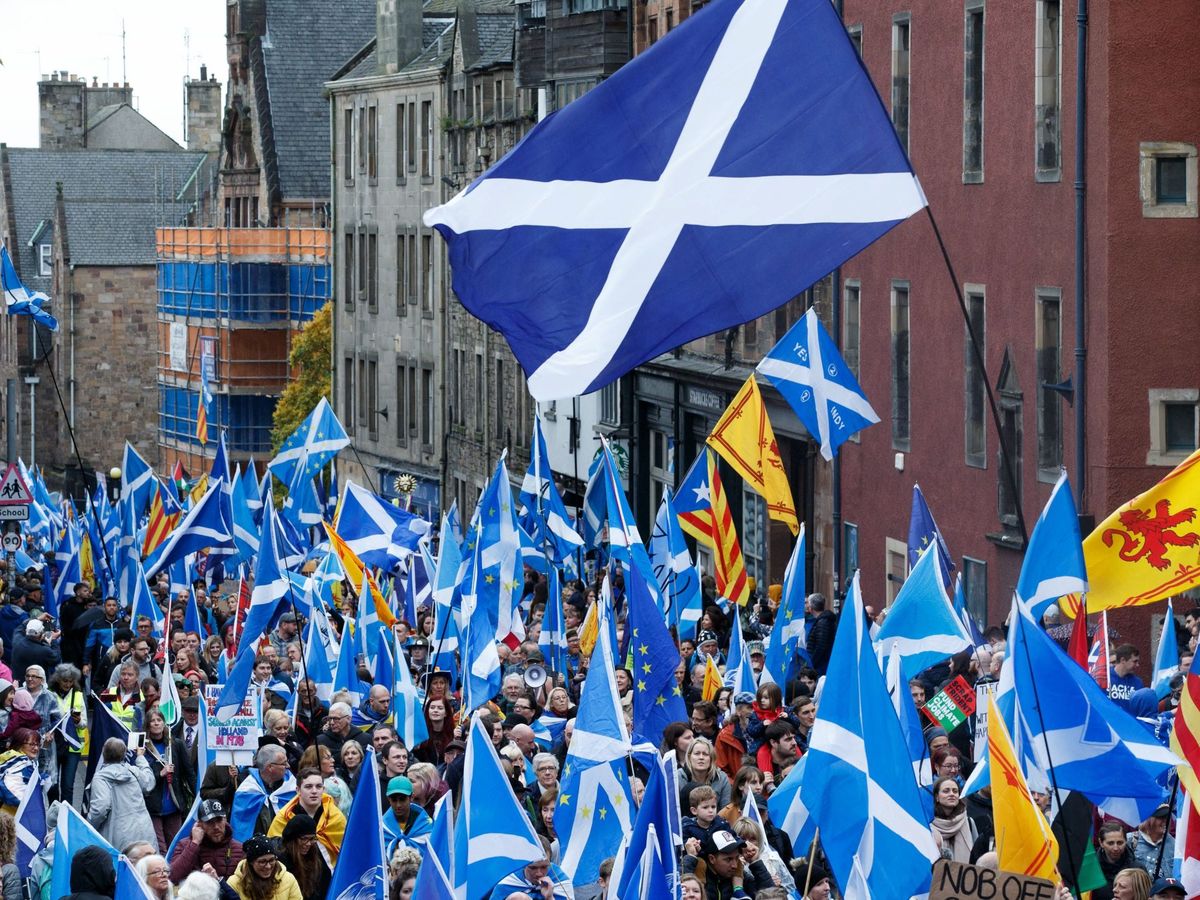 Foto: Protesta a favor de la independencia de Escocia. (EFE)
