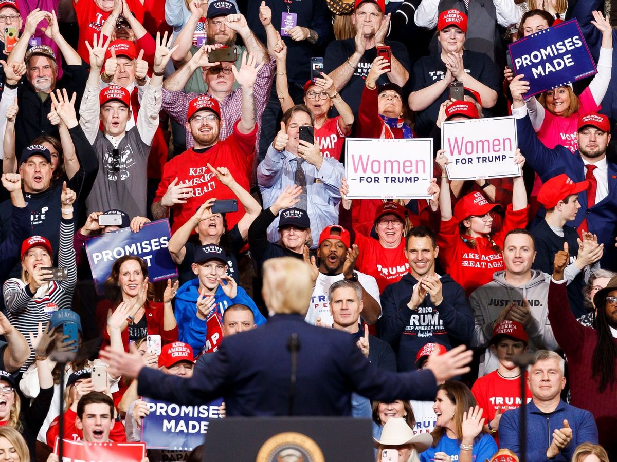 Foto: El presidente de EEUU Donald Trump, en un acto de campaña. (EFE) 