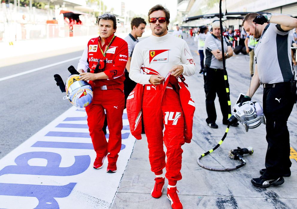 Foto: Fernando Alonso, este sábado en el circuito de Monza.