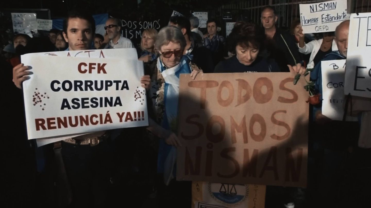 Protestas contra Cristina por la muerte de Nisman. (Movistar)