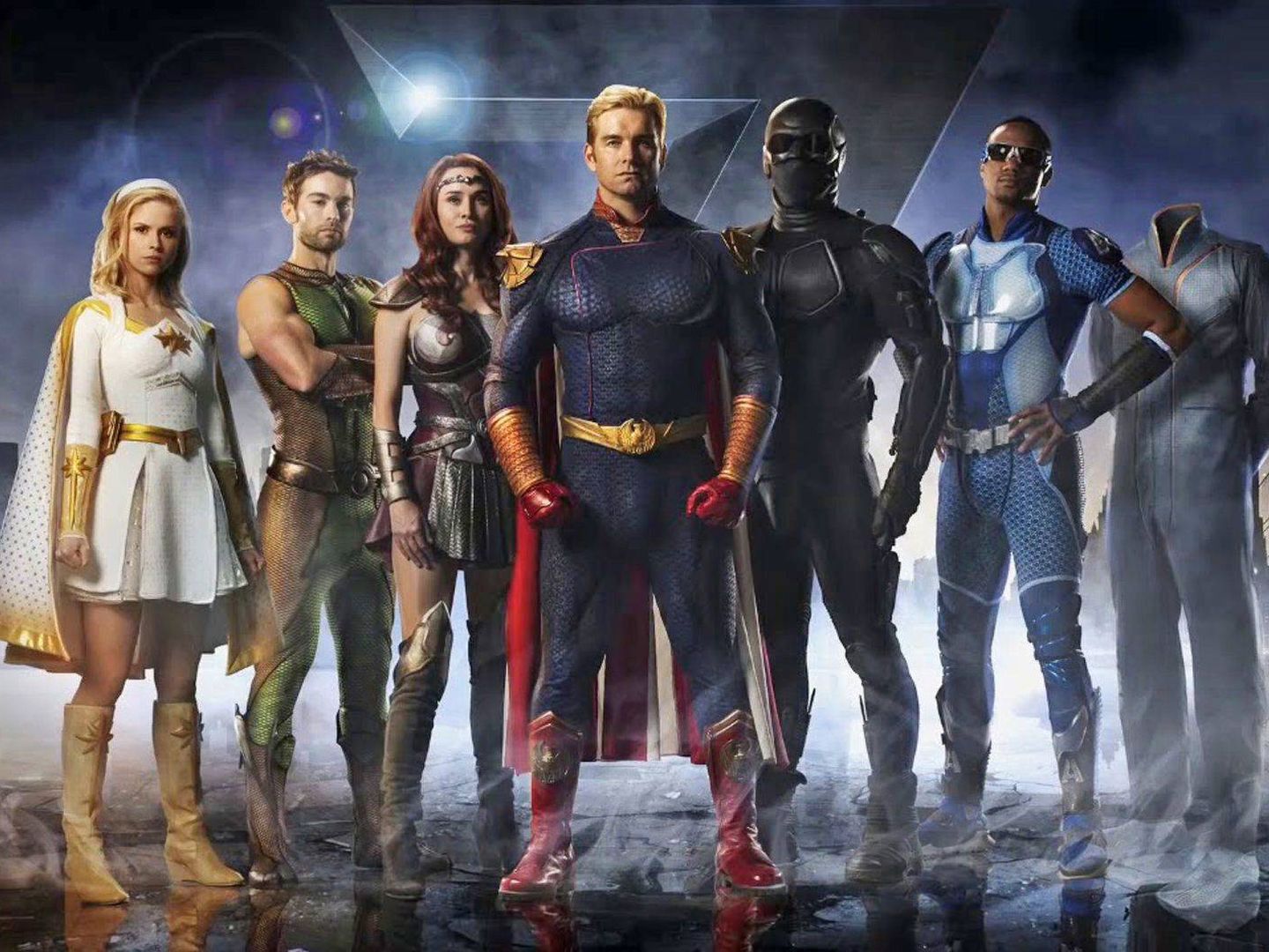 The Seven, el grupo de superhéroes corruptos de 'The Boys'. (Amazon Studios)