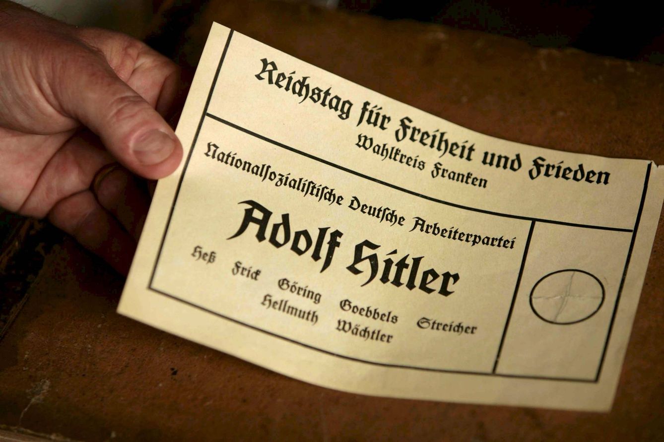 Papeleta de las elecciones alemanas de 1933 para votar a Hitler. (EFE) 