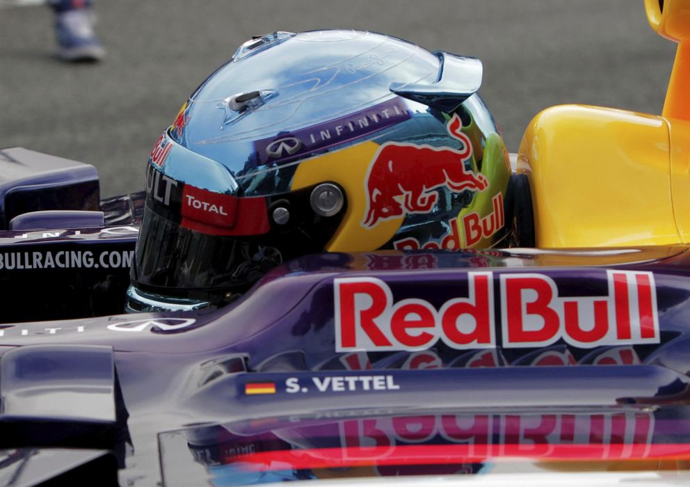 Foto: Sebastian Vettel en los entrenamientos de Jerez.