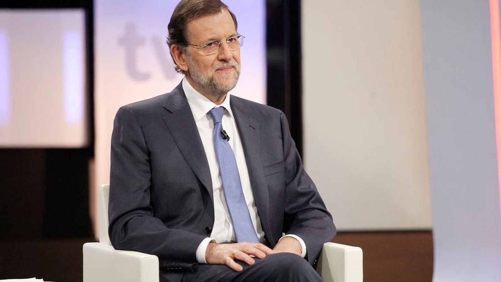 Foto: El presidente del Gobierno en el plató de RTVE. (RTVE)