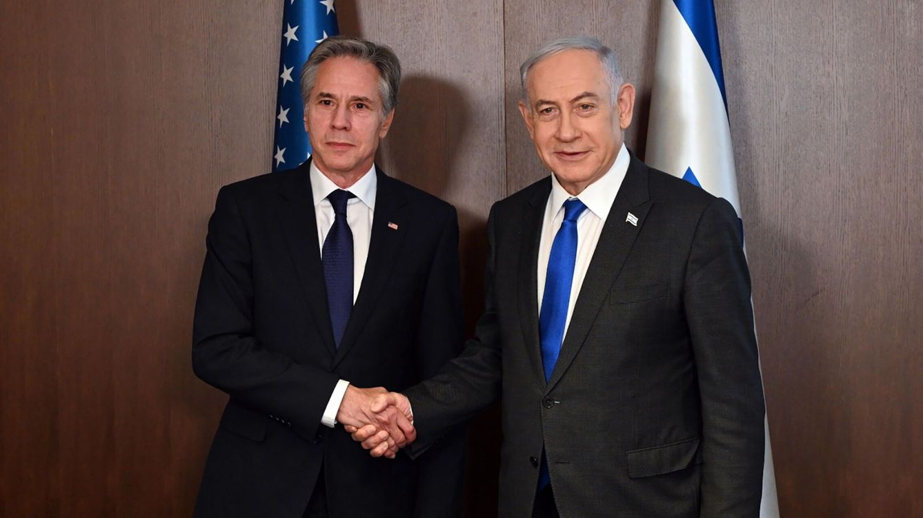 Foto: El secretario de EStado de EEUU, Antony Blinken, se reúne con Benjamin Netanyahu. (EFE)