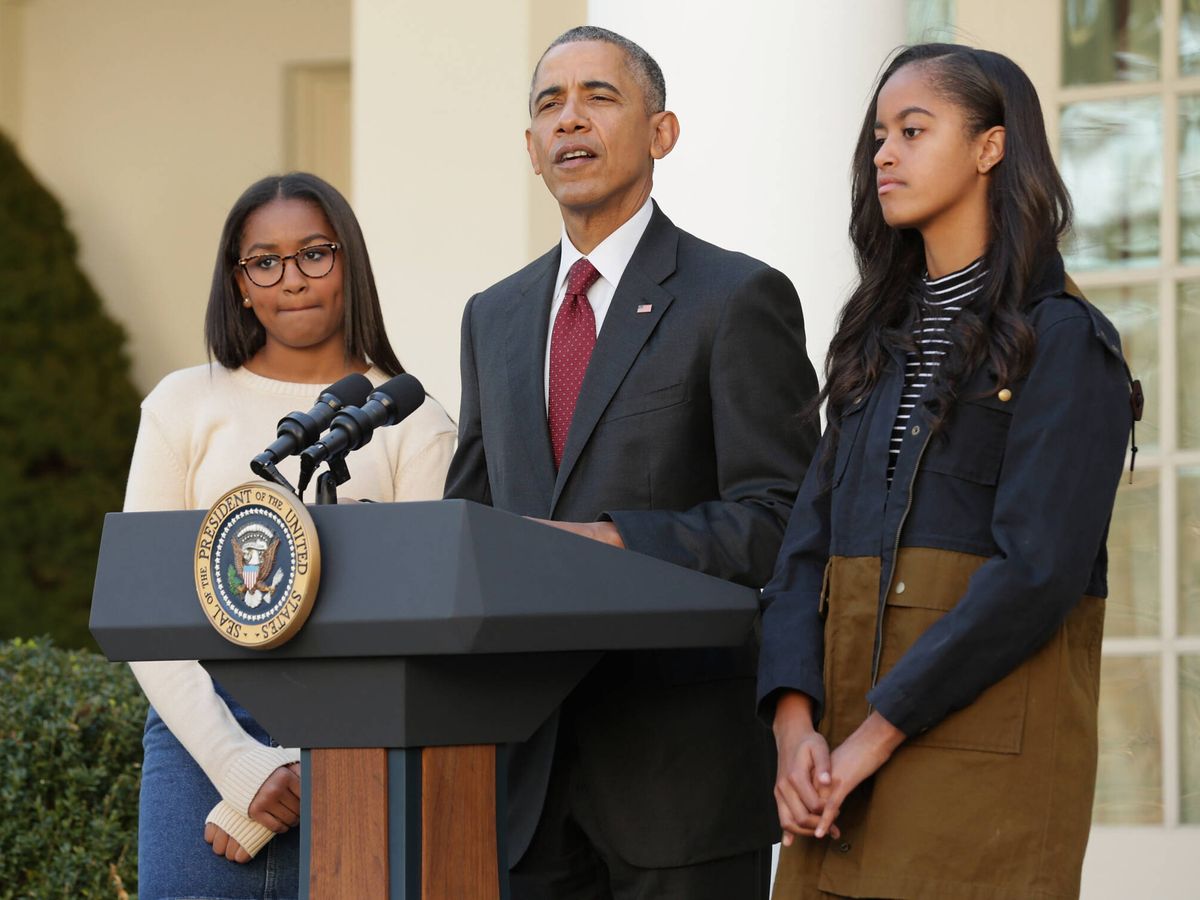Foto: Barack Obama con sus hijas, en una imagen de archivo. (Getty/Chip Somodevilla)