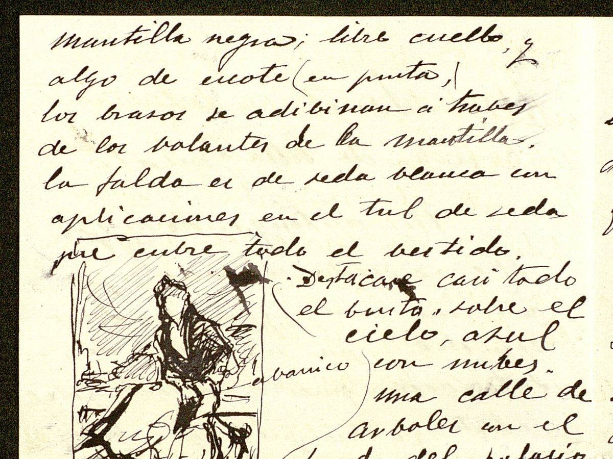 Foto: Detalle de una de las cartas de Joaquín Sorolla encontradas. 