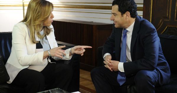 Foto: La presidenta de la Junta de Andalucía, Susana Díaz, y el líder del PP, Juanma Moreno. (EFE)