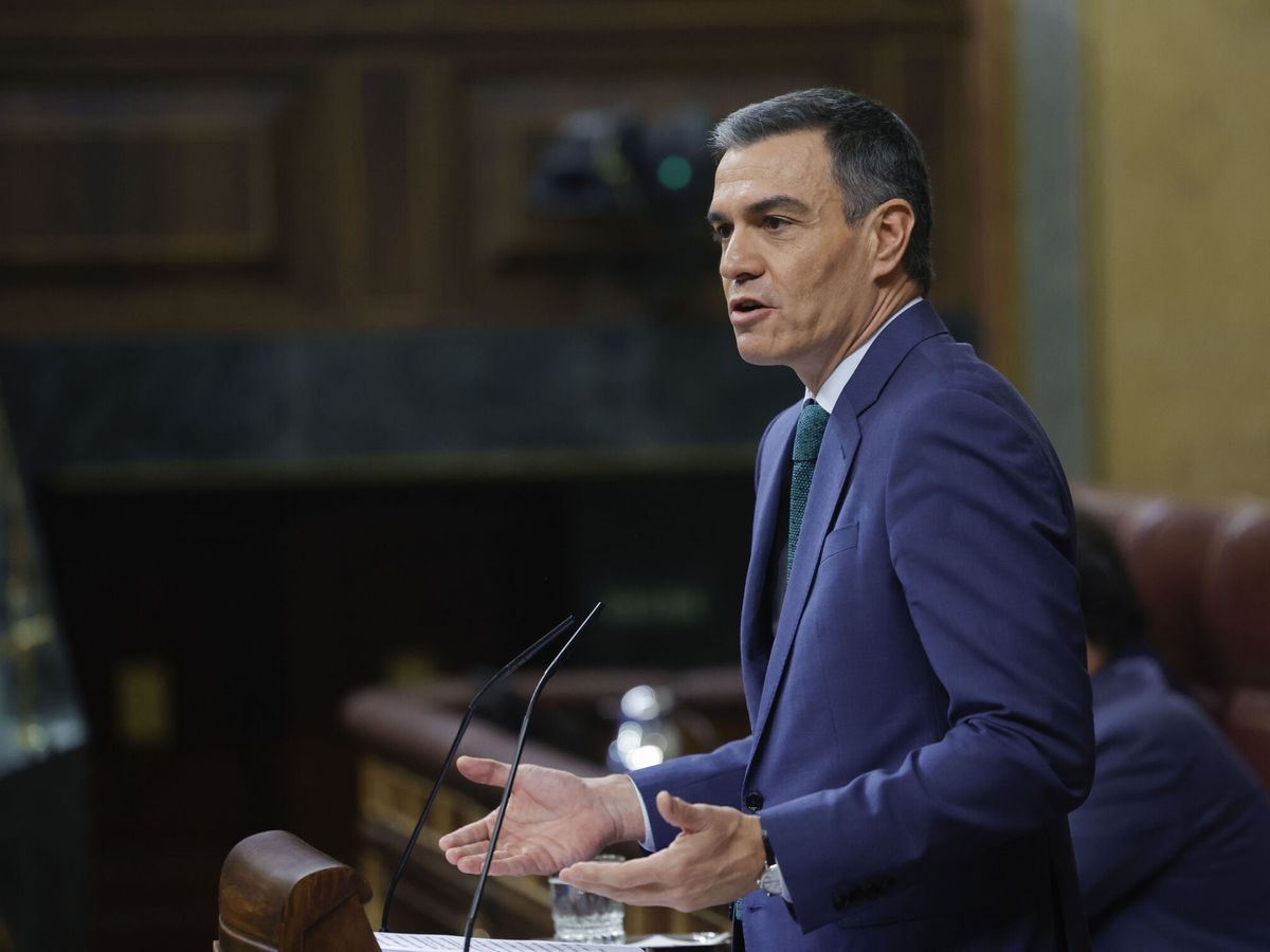 Foto: El presidente del Gobierno, Pedro Sánchez, interviene este miércoles en el Congreso. (EFE / Zipi Aragon)