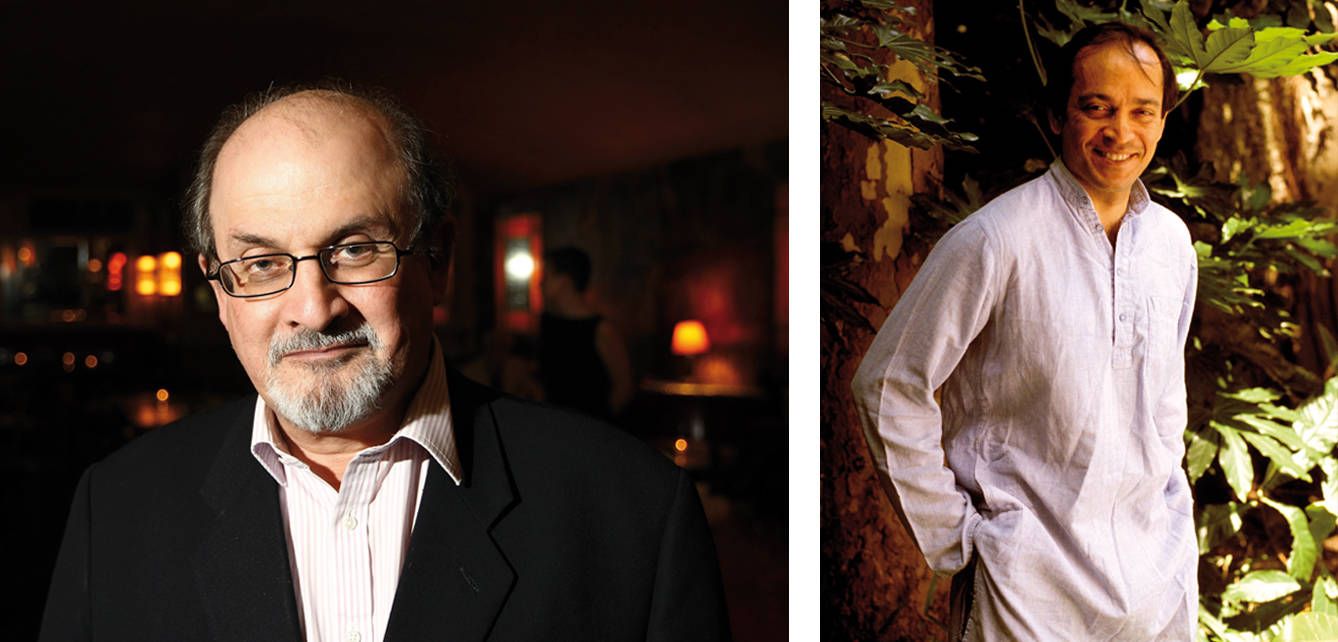 A la izquierda,  Salman Rushdie, cuyo 'Hijos de la medianoche' ganó el Man Booker Prize del siglo XX. A la derecha, Vikhram Seth, autor de la célebre novela 'Un buen partido'.