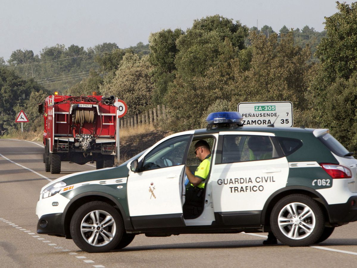 Foto: Vista de un vehículo de la Guardia Civil de tráfico en Zamora. (EFE/Mariam A. Monteisnos)